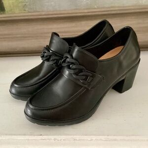 ZURIN Women's 7 Low Chunky Block Heel Pumps Metal Chain Comfort Office Career